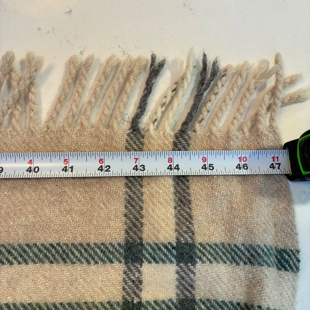 Vtg Royal Scot Wool Blanket Plaid Samuel Tweed Britain Fringe Cabin Farmhouse